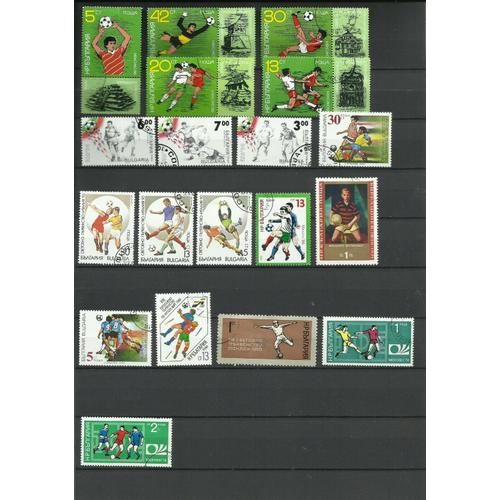 Lot Timbres Oblitere Bulgarie Football