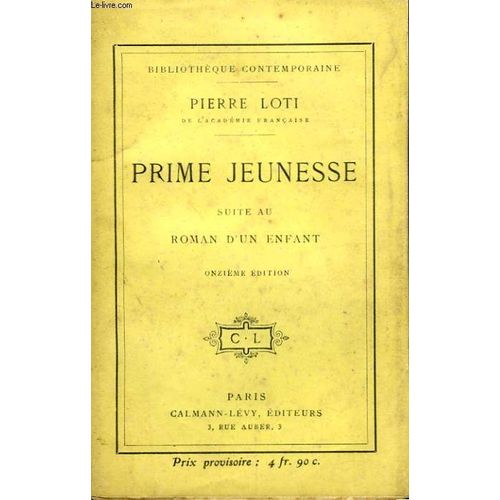 Prime Jeunesse Suite Au Roman D'un Enfant   de Pierre Loti