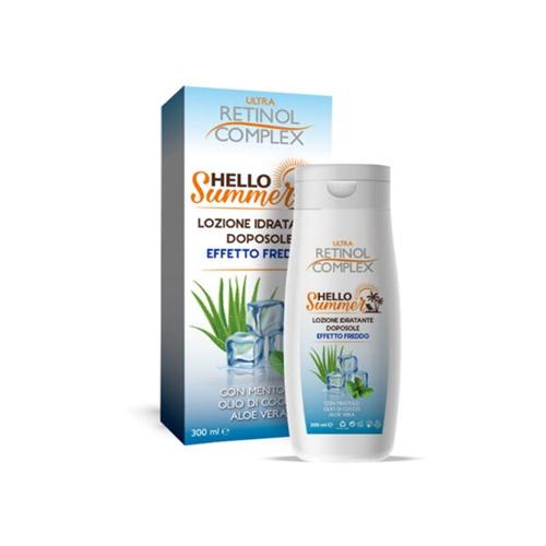 Lotion Crme Hydratante Aprs-Soleil  Effet Froid Avec Menthol, Huile De Noix De Coco Et Aloe Vera Apaise Et Rafrachit Hello Summer Ultra Retinol Complex