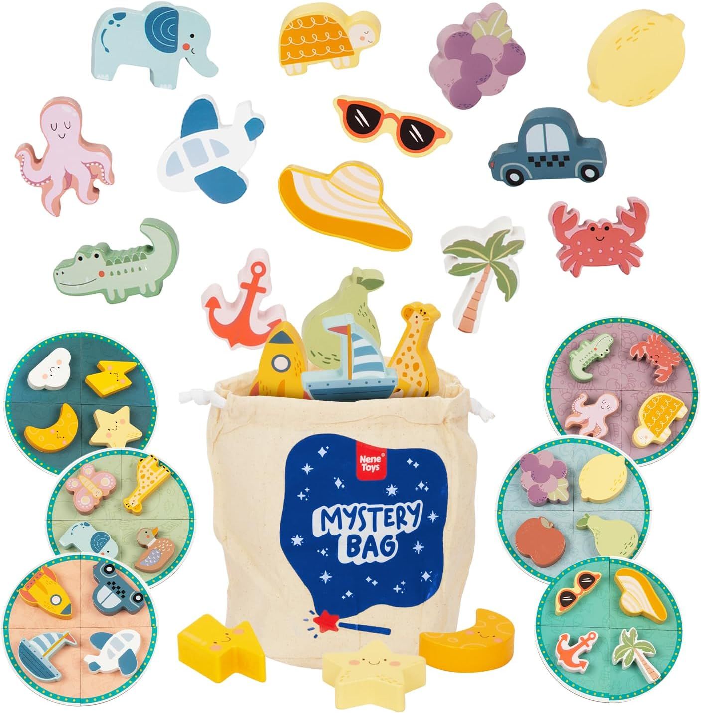 Loto Tactile Touche Et Trouve,Jeu De Socit Pour Enfants Ds 3 Ans-Jouet ducatif En Bois-Divertissement En Famille Et Dveloppe La Motricit Fine,Cadeau Pour Fille Garon 3 4 5 Ans.[Y558]