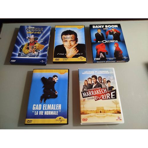 Lots 5 Dvd Humoristes Tels Que Gad Elmaleh , Franck Dubosc, Laurent Gerra,Danny Boon, Marrakech Du Rire