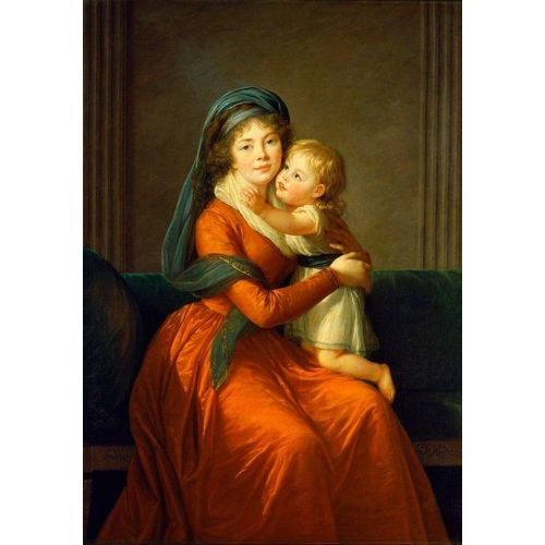 Louise-lisabeth Vigee Le Brun : Princesse Alexandra Golitsyna Et Son Fils Piotr, 1794 - Puzzle 24 Pices