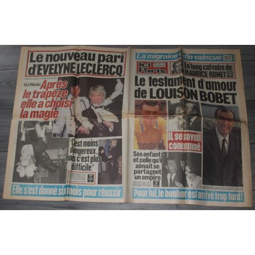 Louison Bobet Couv + 1p/Gainsbourg 1/2p/Jean Claude Pascal 1/2p/Evelyne Leclercq 1/2p/Michel Sardou 1/2p/ Maurice Ronet 1/2p/ Nicoletta 1/2p/ Polnareff 1/2p/ Aznavour 1/2p/ Marie Myriam 1/2p