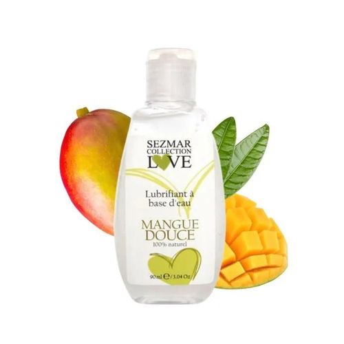 Lubrifiant  Base D'eau 100% Naturel Mangue Douce 90 Ml - Sez079 Contenance : 90 Ml Parfum : Mangue Douce