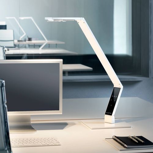 Luctra Table Linear Lampe  Poser Led Pied Blanche