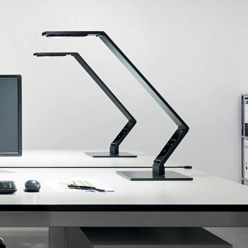 Luctra Table Linear Lampe  Poser Led Pied Noire