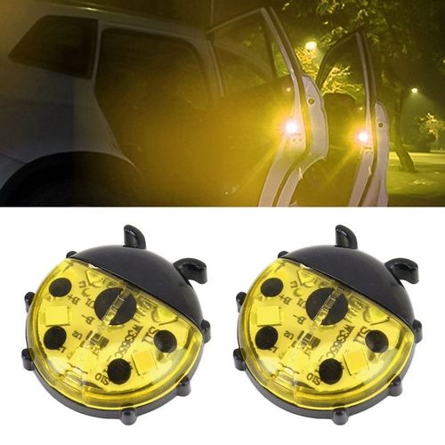 Lumire D'avertissement Anticollision De Porte De Voiture En Forme De Coccinelle Jaune