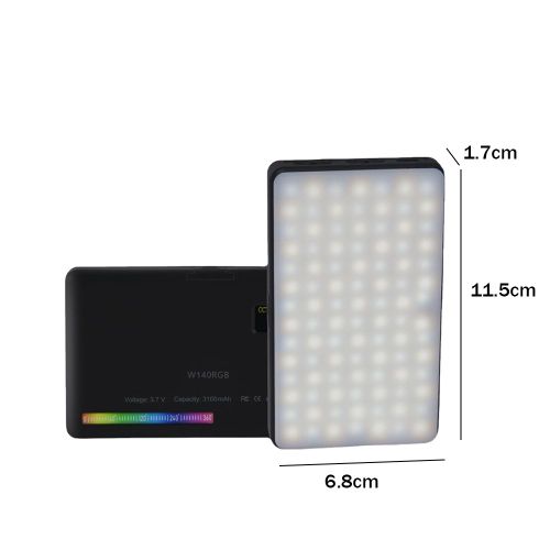 Lumire de remplissage de photographie vido LED RVB, clairage d'appareil photo, lampe de panneau LED aste, clairage photo vido pour la diffusion en direct