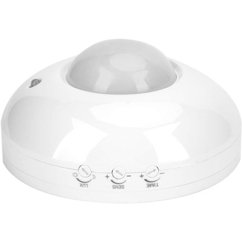 Lumire De Scurit  Dtecteur De Mouvement, Interrupteur D'ampoule De Dtecteur De Capteur Infrarouge De Plafond De Mouvement De Corps Rglable 110v-240v