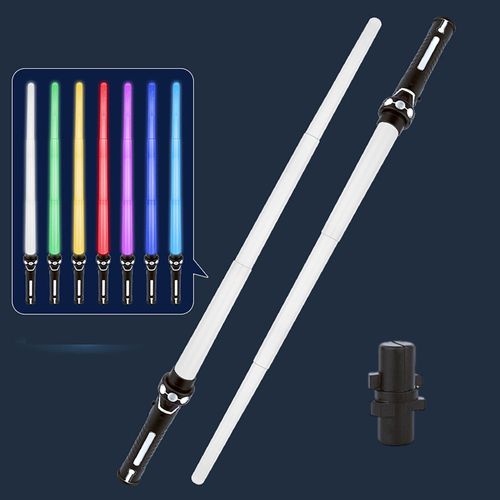 Lumire Sabre pes Sabre Laser Jouet Lumineux Double Face Sabre Laser Sabres De Lumire Jouets Avec 7 Couleurs Changeantes Pour Enfants Cadeaux