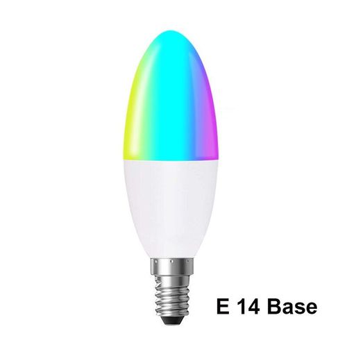 Lumires De Dcoration Led E14/E27/B22/E26 6w, Ampoule De Bougie Intelligente Wifi, Prise En Charge D'alexa Google Ifttt, Haut Parleur Intelligent, Commande Vocale