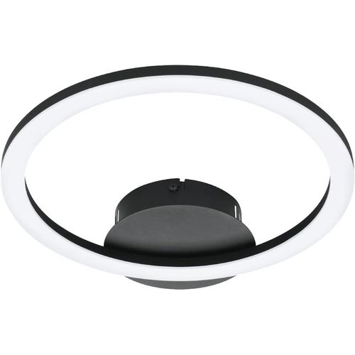 Luminaire Plafonnier Led Connect Parrapos-Z, Zigbee, Lampe De Plafond Contrlable Par Application Et Commande Vocale Alexa, Blanc Chaud - Froid, Dimmable, Noir Et Blanc, 34 X 30 Cm