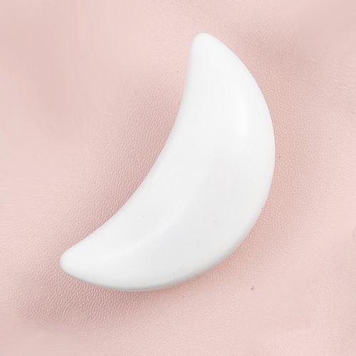 Lune Blanche - Lvent De Meuble En Cramique  Trou Unique, Disponible En Blanc, Rose Et Bleu, Idal Pour Commode, Chambre D'enfant
