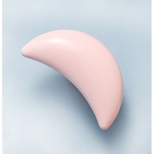 Lune Rose - Lvent De Meuble En Cramique  Trou Unique, Disponible En Blanc, Rose Et Bleu, Idal Pour Commode, Chambre D'enfant