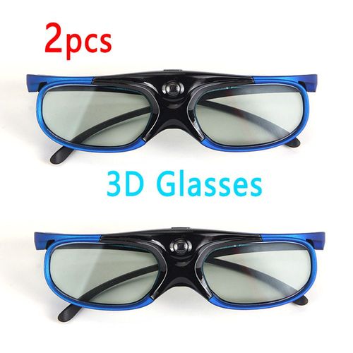 Lunettes 3D universelles pour Xgimi Z3/Z4/Z6/H2,crous G1/P2,obturateur actif 96-144HZ,projecteur BenQ Acer DLP LINK Rechargeable,2 pices/1 pice - Type 2PCS Blue #A