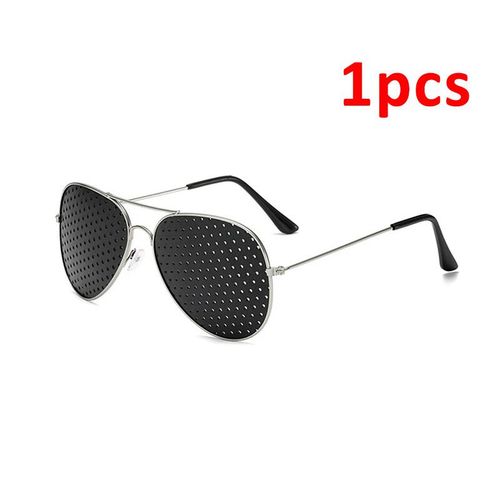 Lunettes Anti-Myopie Astigmatisme Avec Trous,Correction De La Vision,Lunettes  Trous D'pingle Pour Hommes Et Femmes,Amlioration De La Vue Naturelle - Type Silver 1pcs