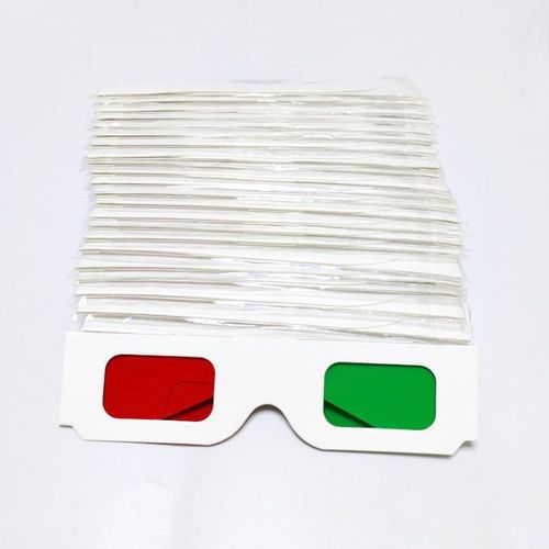 Lunettes de dcodeur Secret,20 pices,rouge-rouge/vert-vert/bleu-bleu,lentille filtrante,cadre blanc pliable,lunettes 3d pour les pierreries - Type Red-Green