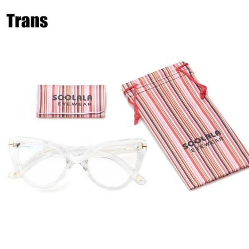 Lunettes De Lecture Anti-Lumire Bleue ?il De Chat Pour Femmes,Monture D'ordinateur,Lunettes De Lecture + 0.5  4.0 - Type Trans #C