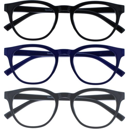 Lunettes De Lecture Anti-Lumire Bleue Monture Ronde Et Cool Charnires  Ressort Amliore Le Sommeil
