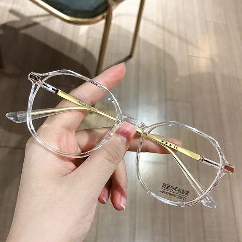 Lunettes De Myopie Unisexes Pour Hommes Et Femmes,Lunettes De Myopie,Lumire Bleue,Moins Dioptrie,Lentille Transparente Rtro,Mode - Type Trans Gold #C