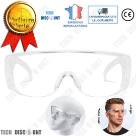 Lunettes de protection travaux bricolage antibuée anti poussière chimie  chantier pvc laboratoire femme homme sur-lunettes menuiserie - Cdiscount  Auto