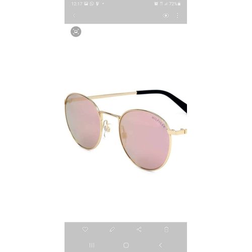 Lunettes De Soleil Femmes Tommy Hilfiger Neuves. Monture Dore Et Vertes Roses. Fournies Avec tui Th Et Certificat D'authenticit.Neuves Jamais Portes.