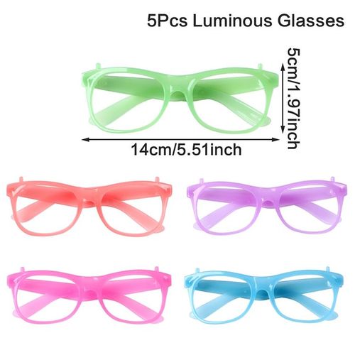 Lunettes Shoes Absorbant L'nergie Solaire,Lueur Dans Le Noir,Dcor De Ix,Fournitures Non,Cadeaux Pour Enfants Et - 5pcs Glasses