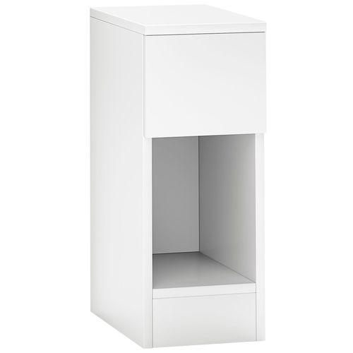Lunirinxs - Table De Chevet Moderne Avec Tiroirs, Table DAppoint Compacte Avec tagre Ouverte, Pour Chambre Et Salon, 20 X 30 X 50 Cm, Blanc