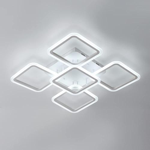 Lustre De Plafond Led, 60cm Moderne Plafonnier Led, 90w Lampe De Plafond Acrylique Pour Salon Chambre Blanc Froid 6500k