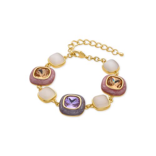 Luxenter Drogolo Bracelet En Zircone Multicolore En Or Jaune 18 Carats.