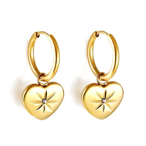 Luxusteel-Boucles D'oreilles Croles En Acier Inoxydable Pour Femme, Pendentif En Forme De Cuir Oral Elu Carr, Vert Et Blanc, Cadeaux