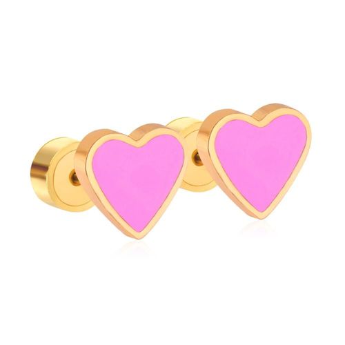 Luxusteel-Mancommuniste D'oreille En Acier Inoxydable Pour Femmes, Boucle D'oreille En Forme De CUr Mignon, Bijoux  La Mode, Vente En Gros, Charmant