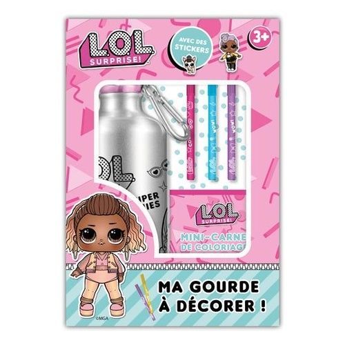 Ma Gourde  Dcorer Lol Surprise ! - Coffret Avec 4 Marqueurs Et 1 Mini-Carnet De Coloriage    Format Coffret 