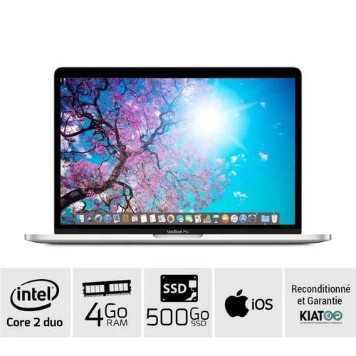 MACBOOK PRO 13 Gris A1278 core 2 duo 4 go ram 500 go SSD disque dur clavier QWERTY