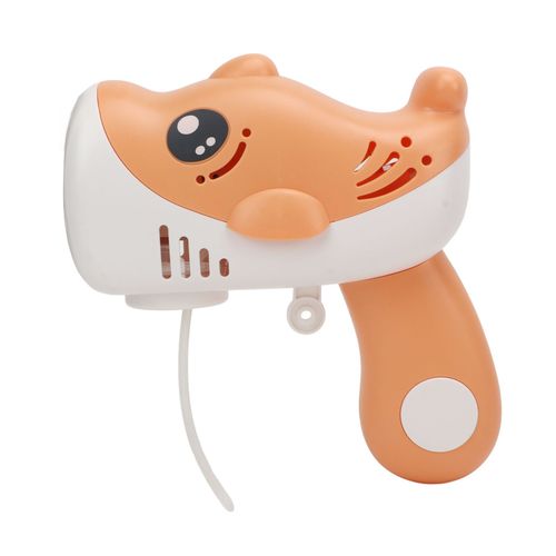 Machine A Bulles Portative Automatique A 5 Trous Pour Enfants, Jouet Avec Musique Et Lumiere, Ideal Pour Les Fetes Et La Plage, Orange
