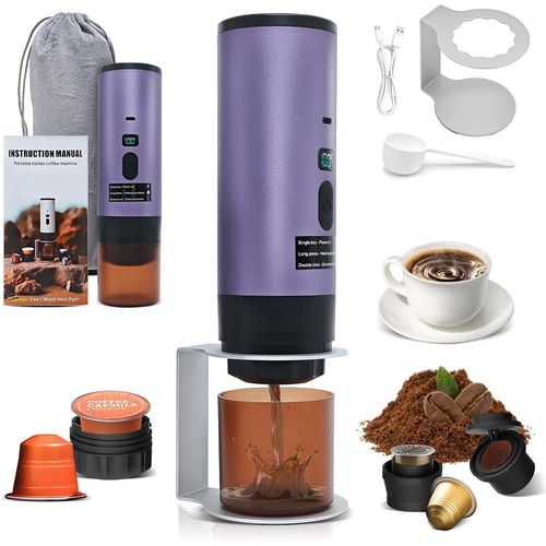 Machine  Caf Portable, Machine  Caf De Voyage - Sans Fil & Auto-Chauffante