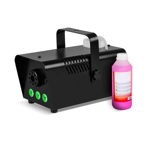 Machine  fume FLASH FLM600,  LEDs vertes 400W,Tlcommande et rier fixation, 1 Litre