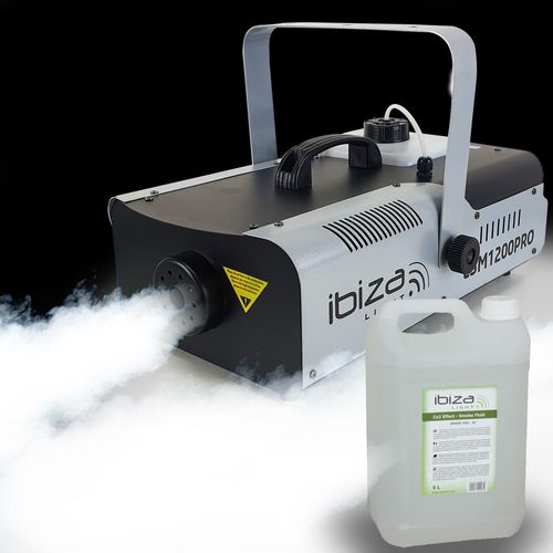 Machine  fume Ibiza Light LSM1200PRO programmable avec DMX - 2 tlcommandes