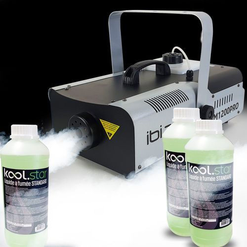 Machine  fume Ibiza Light LSM1200PRO programmable avec DMX - 2 tlcommandes