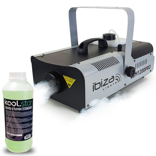 Machine  fume Ibiza Light LSM1200PRO programmable avec DMX - 2 tlcommandes