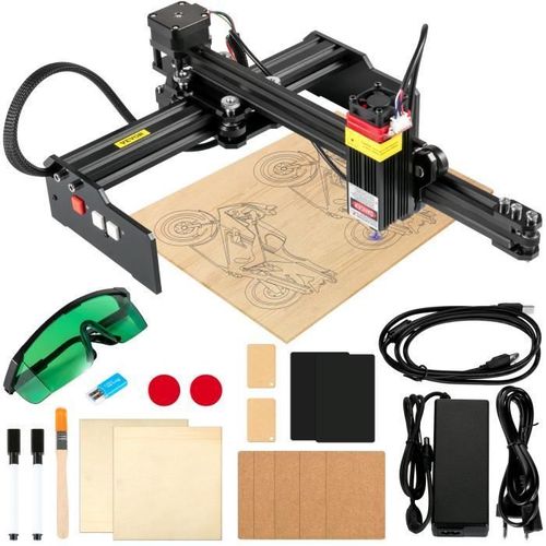 Machine  Graver Laser - Vevor - 190x170 Mm Mini Graveur Laser Cnc - Avec Carte Mre