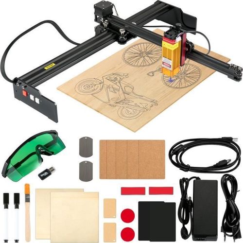 Machine  Graver Laser - Vevor - 270x440 Mm Mini Graveur Laser Cnc - Avec Carte Mre