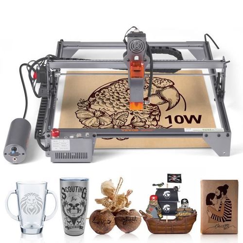 Machine  Graver Laser - Vevor - Graveur Laser 10 W Points Comprims Protection Yeux