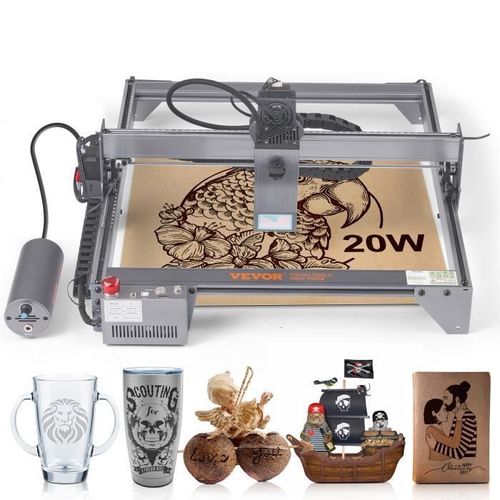 Machine  Graver Laser - Vevor - Graveur Laser 20 W Points Comprims Protection Yeux