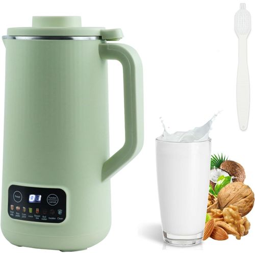 Machine  Lait Vgtaux, Machine  Lait De Noix Automatique 600Ml Avec 10 Lames Dmarrage Diffr/Maintien Au Chaud/Autonettoyant Blender Chauffant Pour Noix Soja Et Crales (Vert[GAU642371]