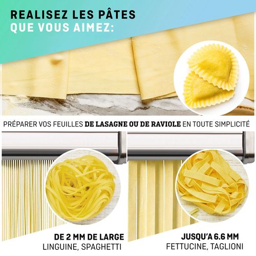 Machine  ptes VeoHome pour raviolis, spaghetti, lasagnes. EN CADEAU 1 Schoir  Ptes + 1 Moule  Ravioli + 1 Pinceau de nettoyage