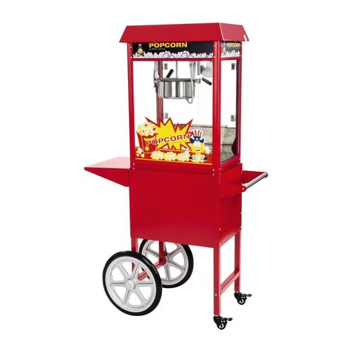 Machine  Popcorn Rouge Professionnelle 1 600 Watts Avec Chariot 3614068