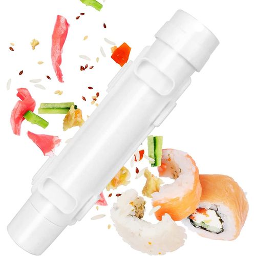 Machine A Sushi,Appareil  Sushi,Bazooka Sushi,Appareil  Sushis Et Makis  Piston,Outil De Cuisine Parfait Pour Sushis(Blanc)