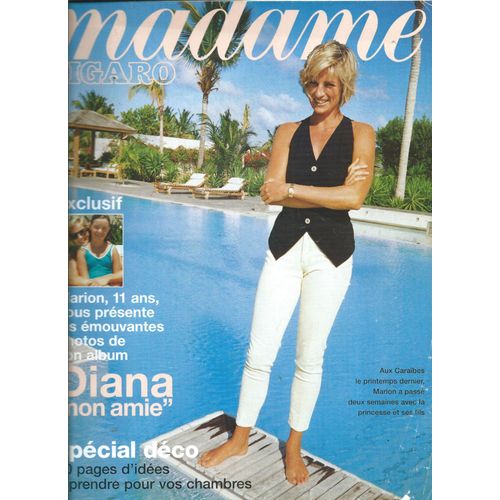 Madame Figaro 04/10/1997 La Princesse Diana, Miou Miou, Charles Berling, Stanislas Merhar, Elton John, Nougaro, Isabelle Carr, Andre Putman, Sophie Marceau, Renaud, Maurice Bjart, Julien Clerc