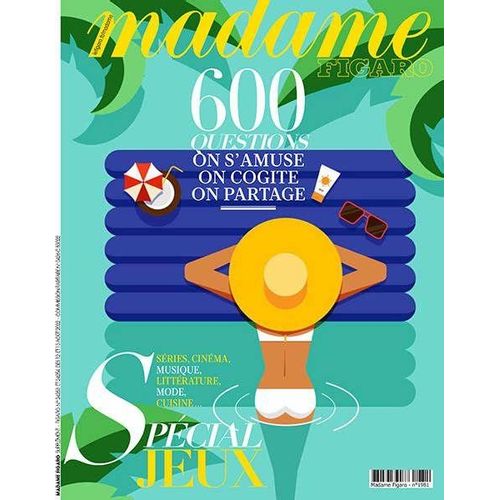 Madame Figaro - 12 Aot 2022 (No. 1981). Spcial Jeux - 600 Questions On S'amuse, On Cogite, On Partage.